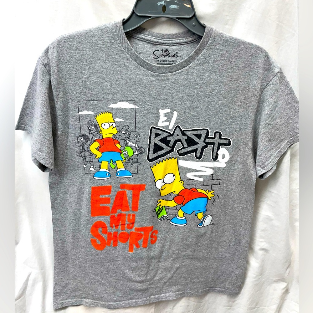 The Simpson “bart eat my shorts” pullover tee shirts men sz M